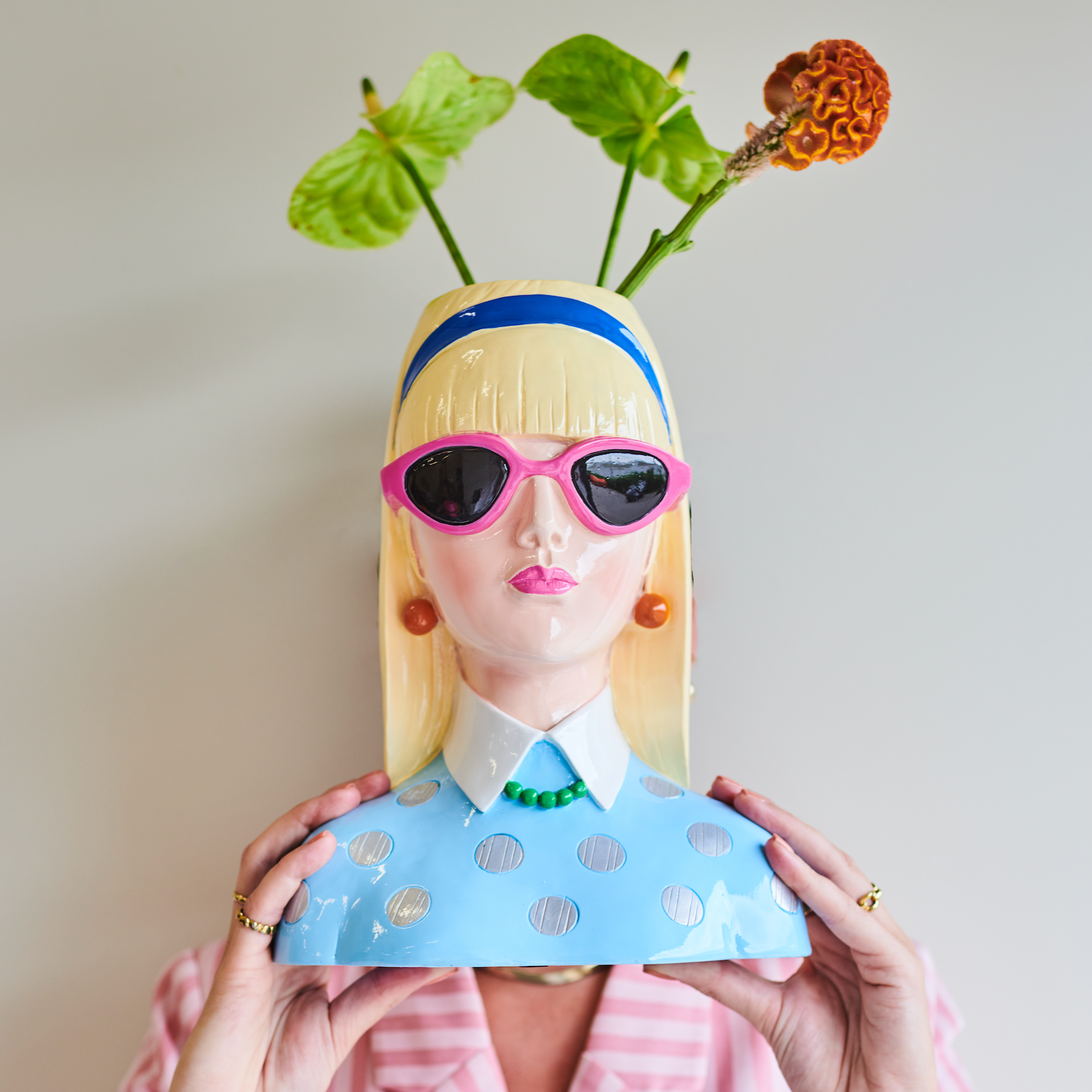 Vase Lady Fashion Rosa Brille - Kersten