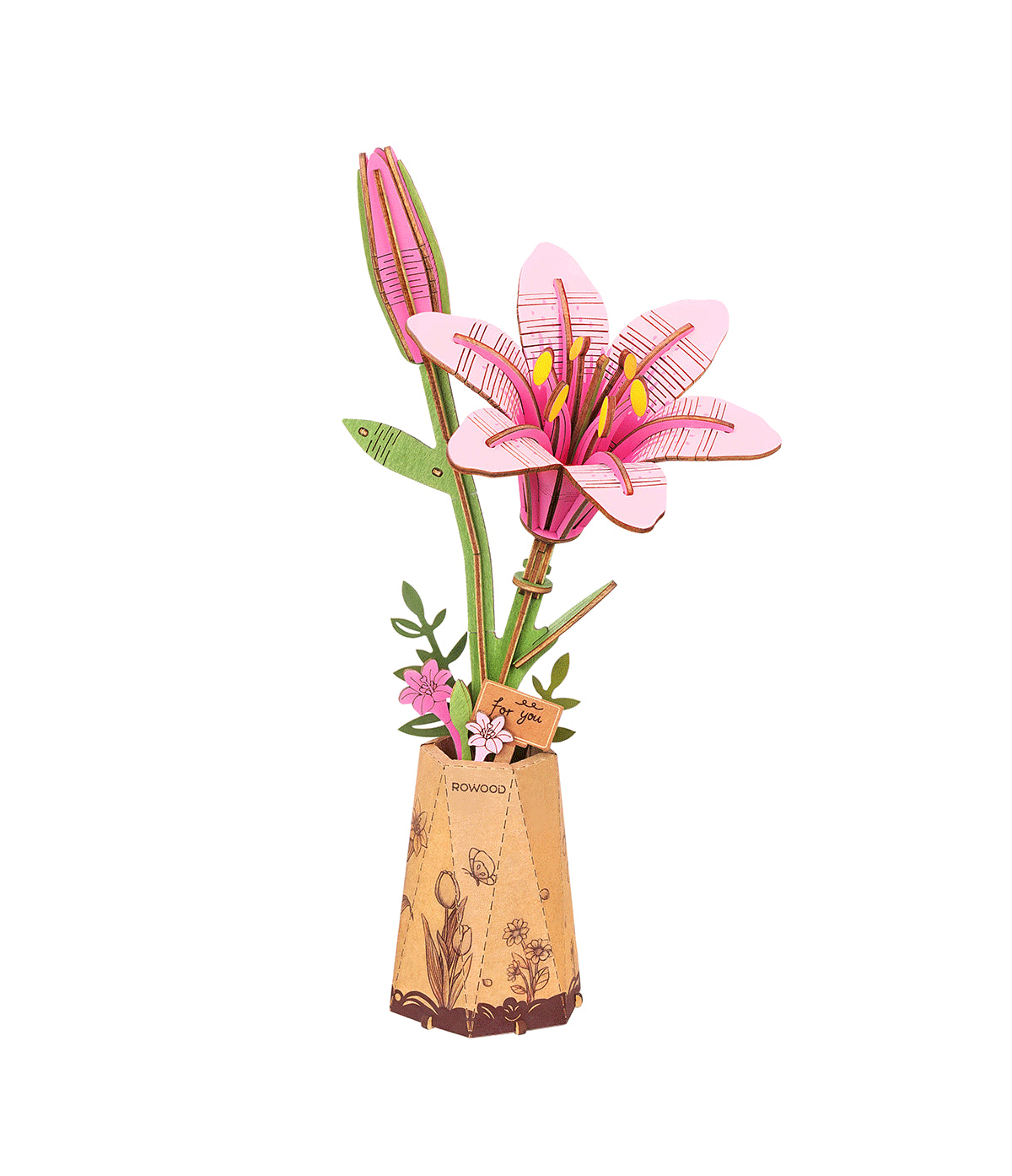 DIY Bloem Pink Lily - Robotime