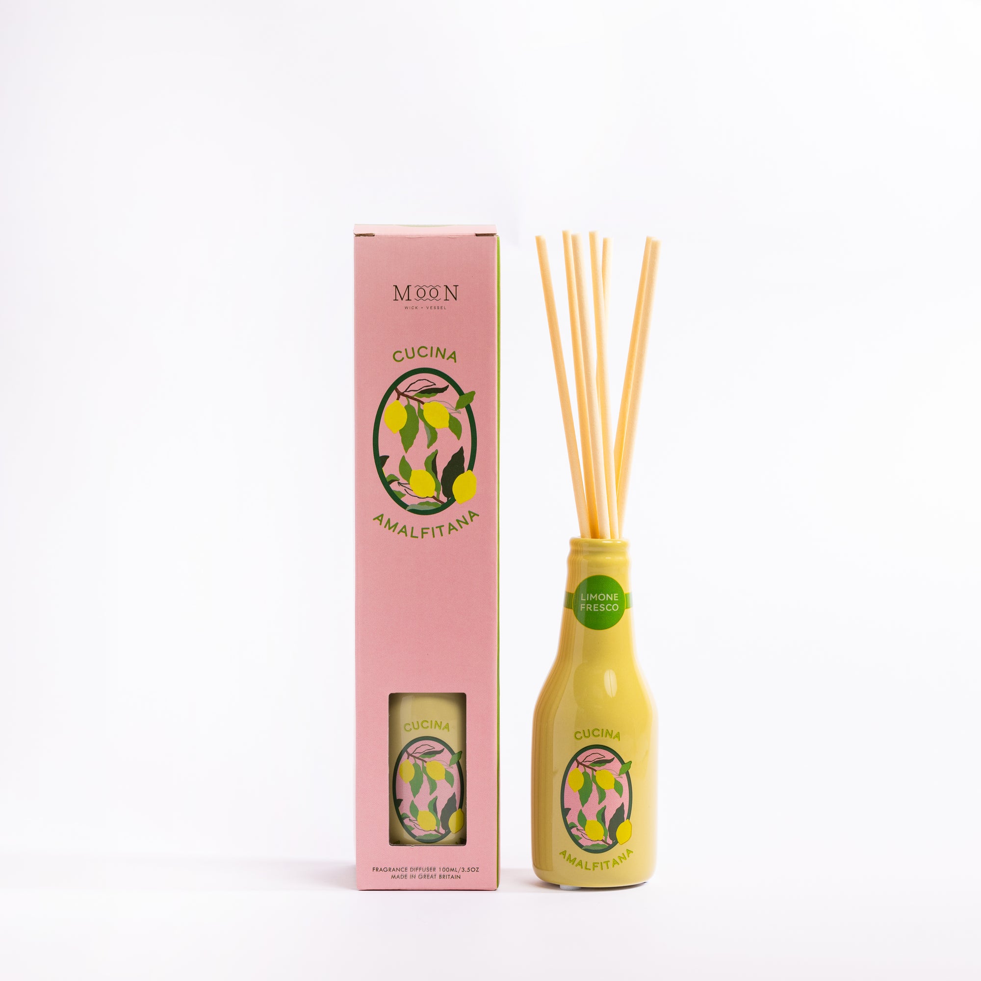 Geurdiffuser Limone Fresca – Wick + Vessel