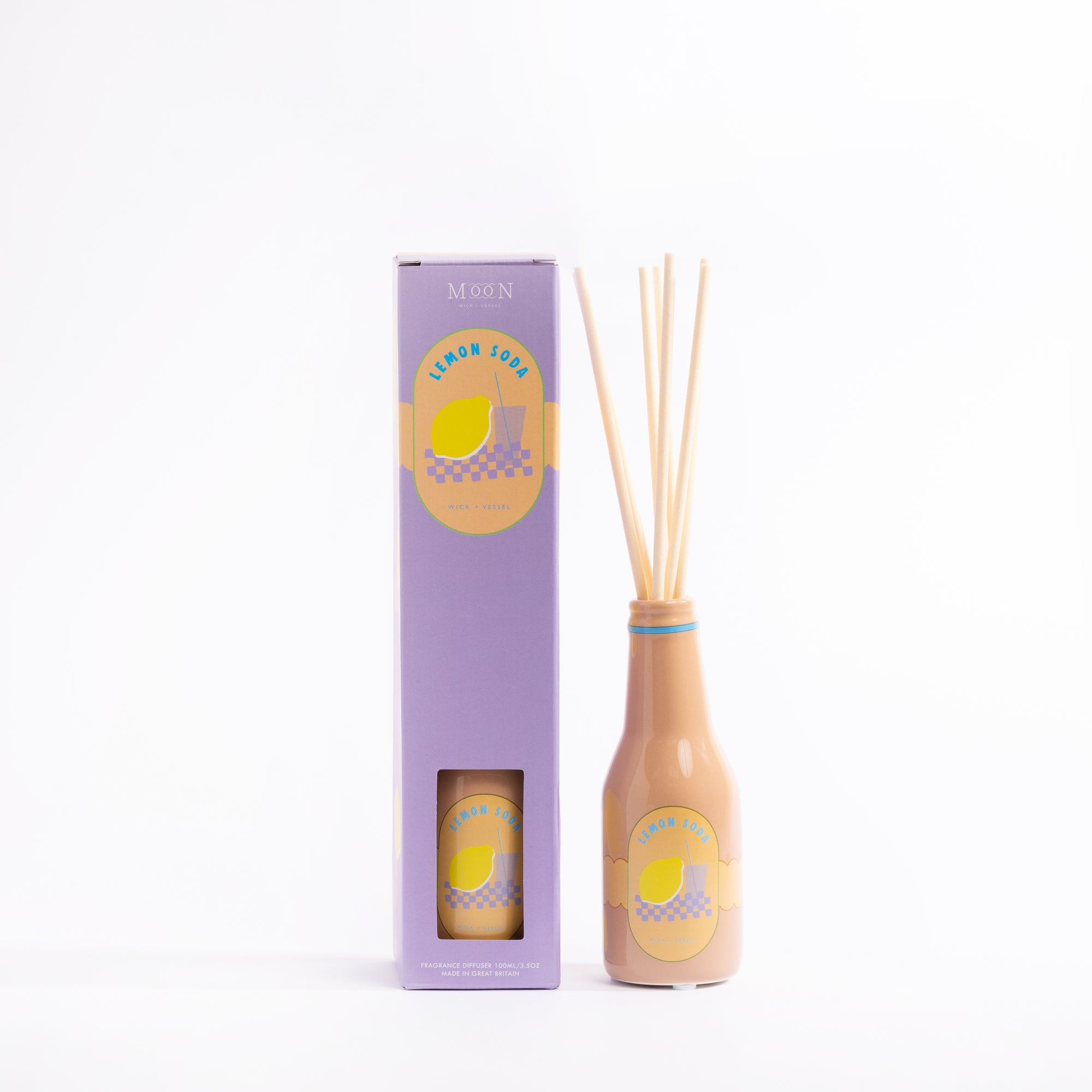 Geurdiffuser Lemon Soda – Wick + Vessel