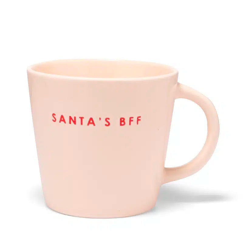 Mok Cappuccino Cup Santa’s BFF Ecru – Vondels