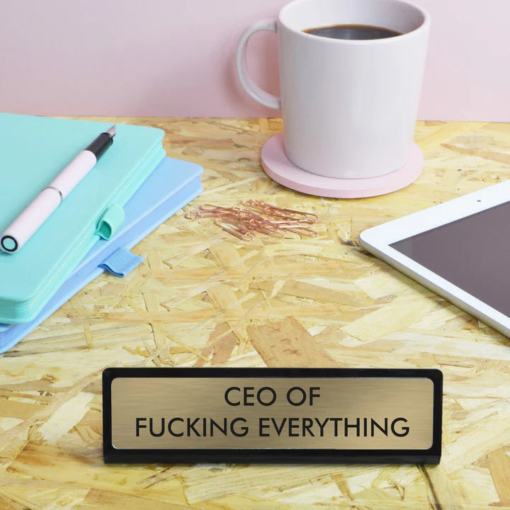 Nameplate CEO Of F# Everything - Flamingo Candles