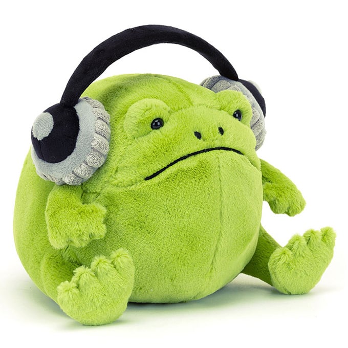 Cuddly Ricky Rainfrog Headphone - Jellycat