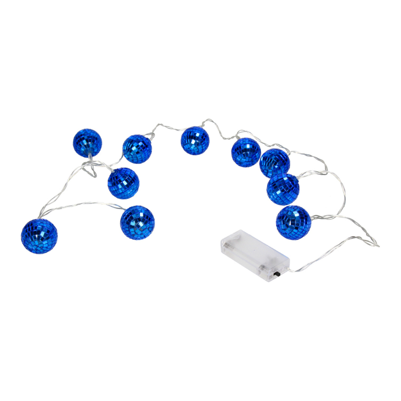 Garland disco ball blue 180cm