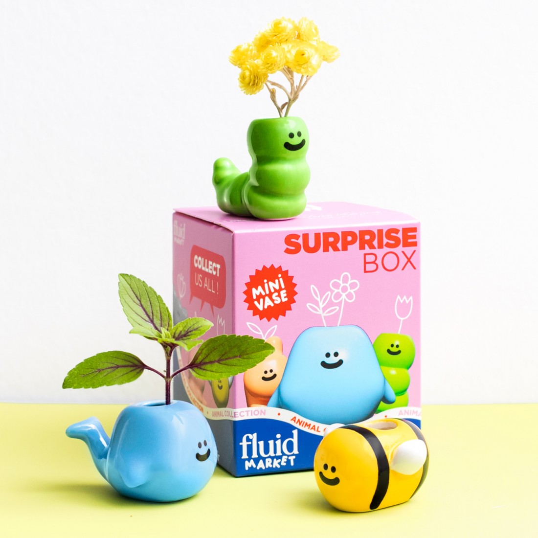 Mini Vaas Suprise Box Animals - Fluid