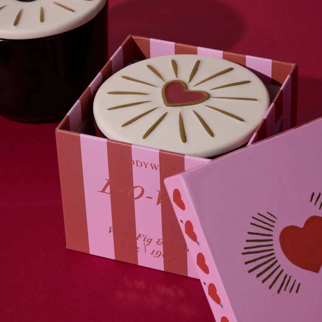 Kaars Red Glass Heart - Paddywax