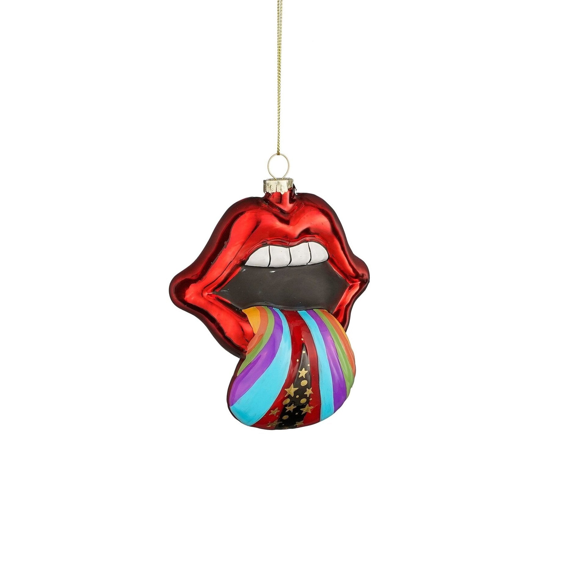 Christmas Ornament Disco Lips