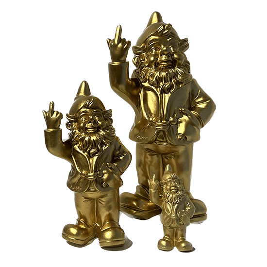 Decoration Gnome F#ck You Gold - 3 sizes
