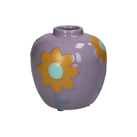 Vase Flowers Lilac Mustard - Kersten 