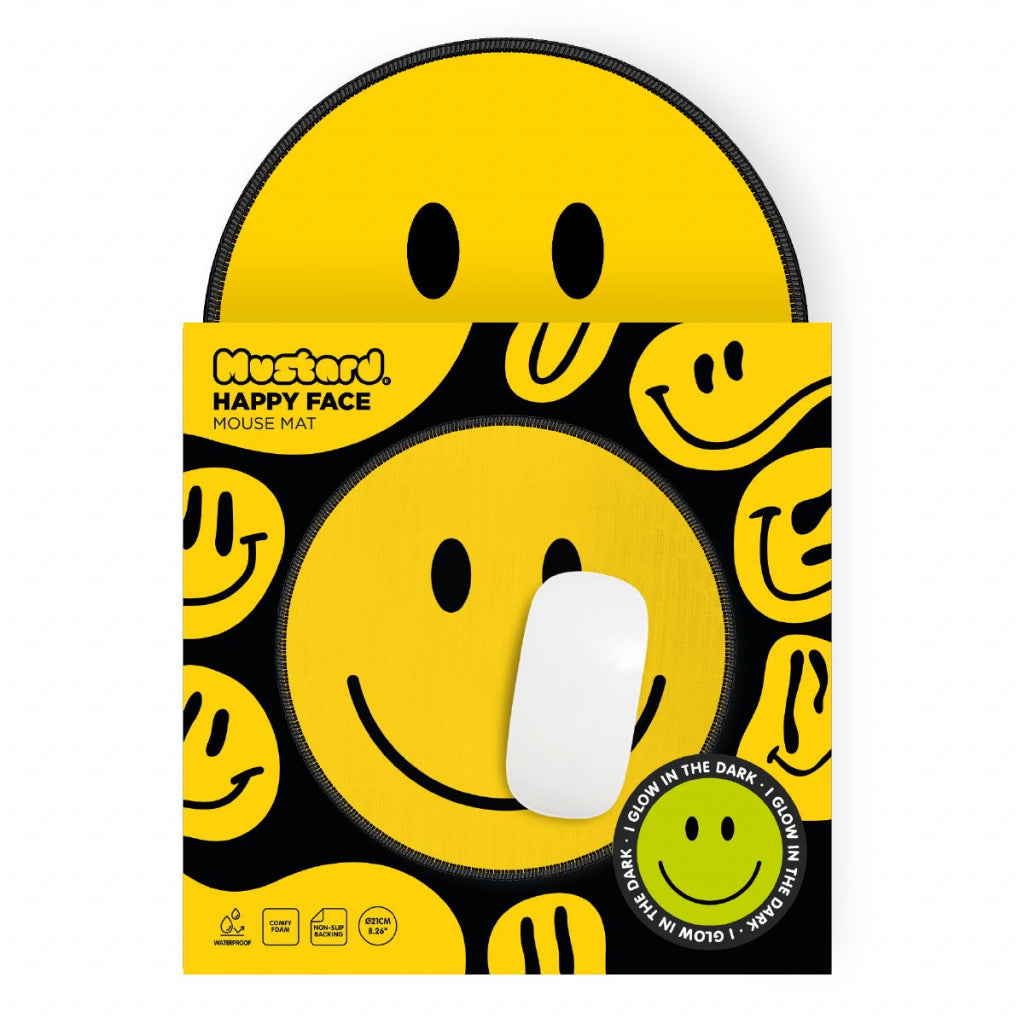 Mouse pad Smiley - Mustard
