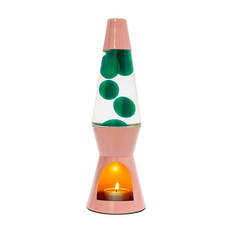 Waxinelicht Lavalamp Roze Groen - Fisura