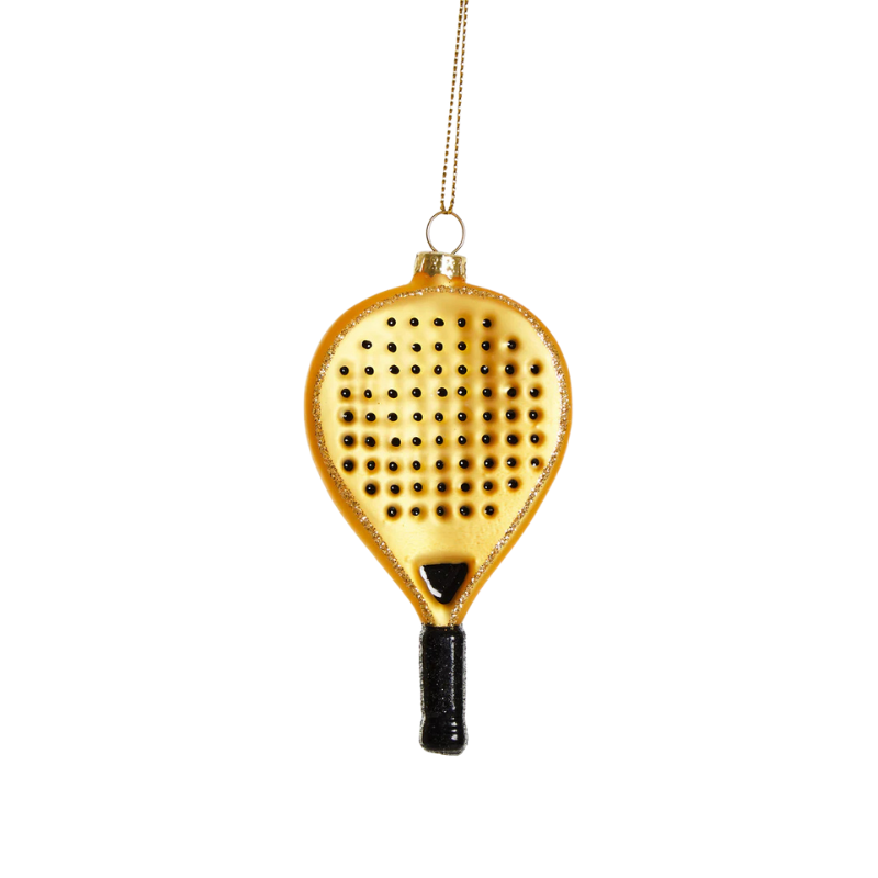 Kerstornament Padelracket Goud - Yup In De Boom