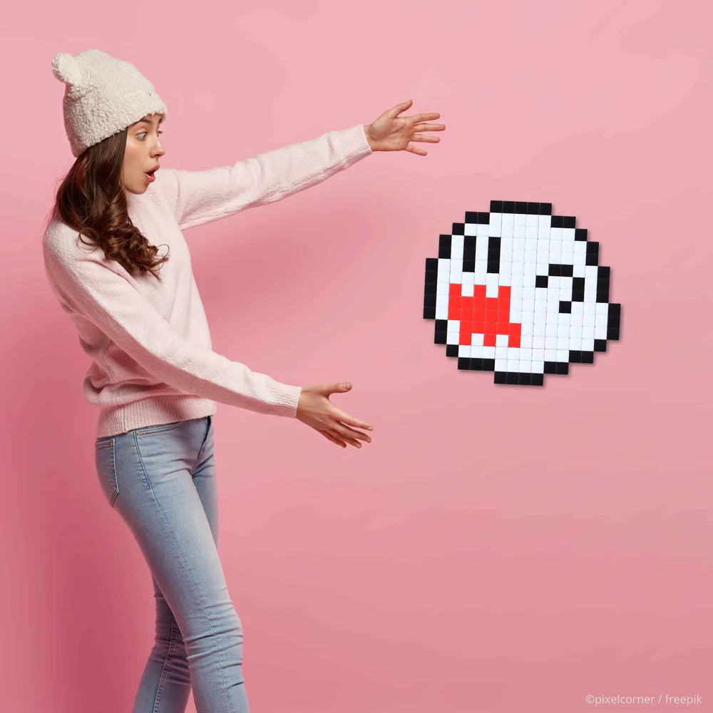 Bouwpakket Pixel Art Boo Super Mario - Pixel Corner