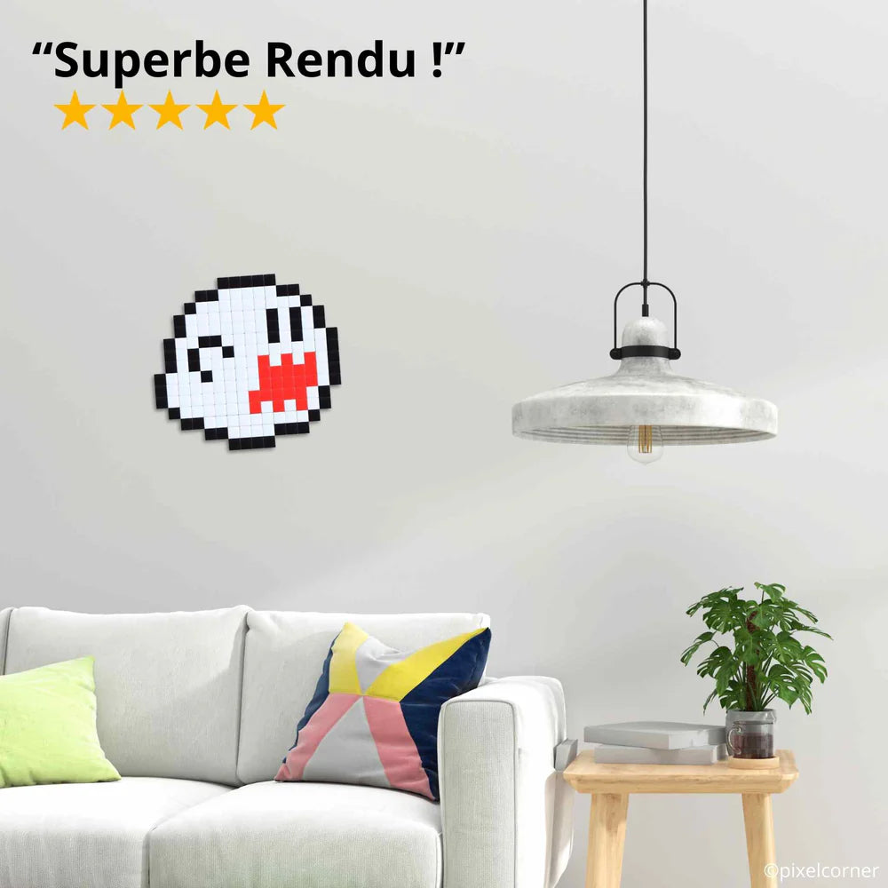 Bouwpakket Pixel Art Boo Super Mario - Pixel Corner