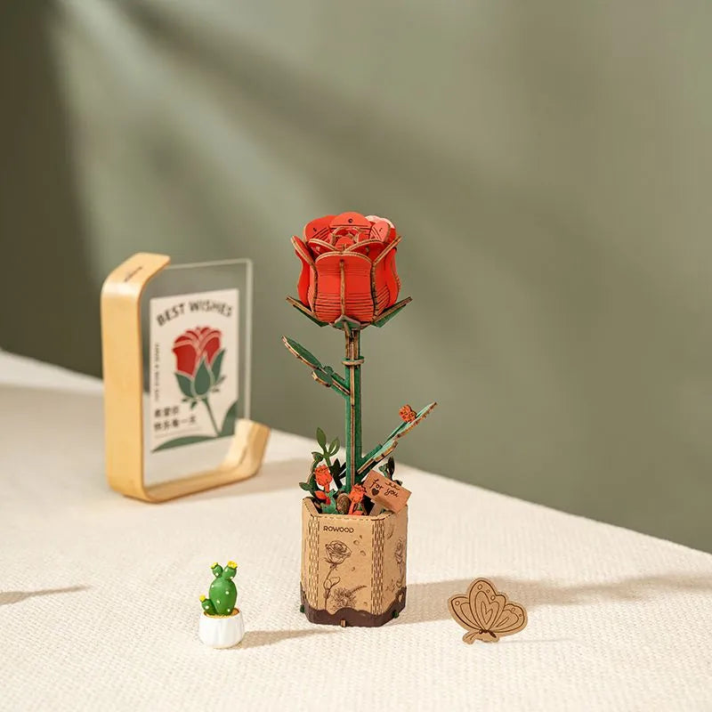 DIY Bloem Red Rose - Robotime