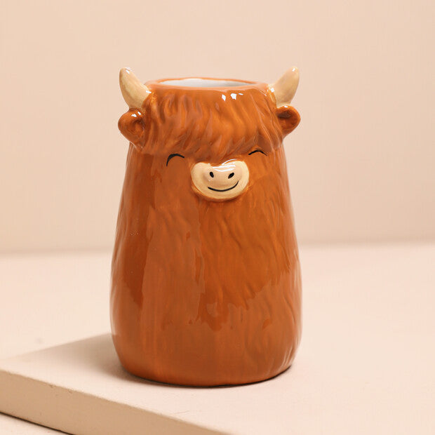 Vase Highland Cow - Sass &amp; Belle