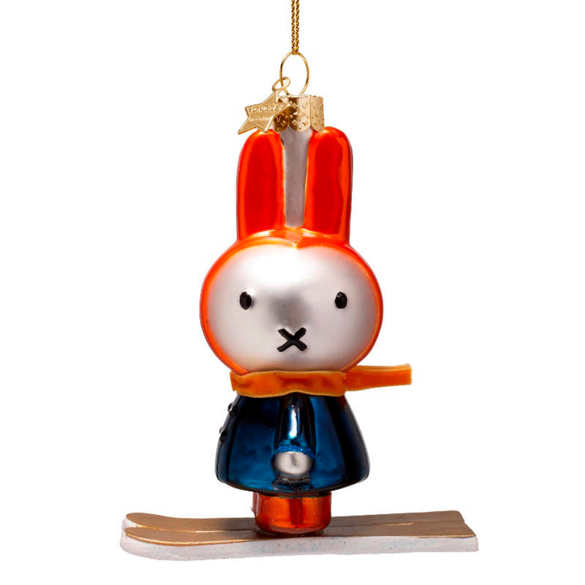 Kerst Ornament Nijntje op Ski's - Vondels