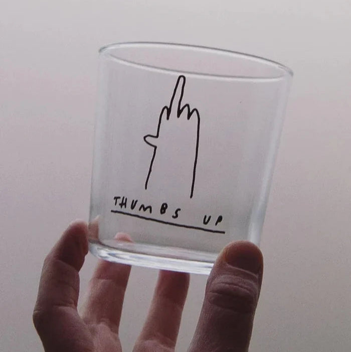 "Thumbs up" glass