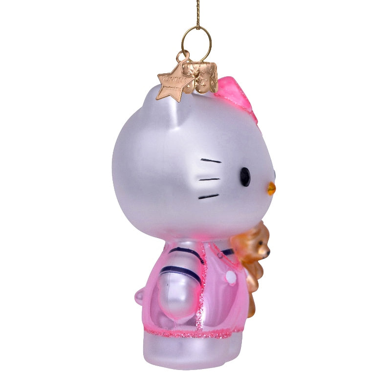 Christmas Ornament Hello Kitty Pink with Teddy Bear - Vondels 