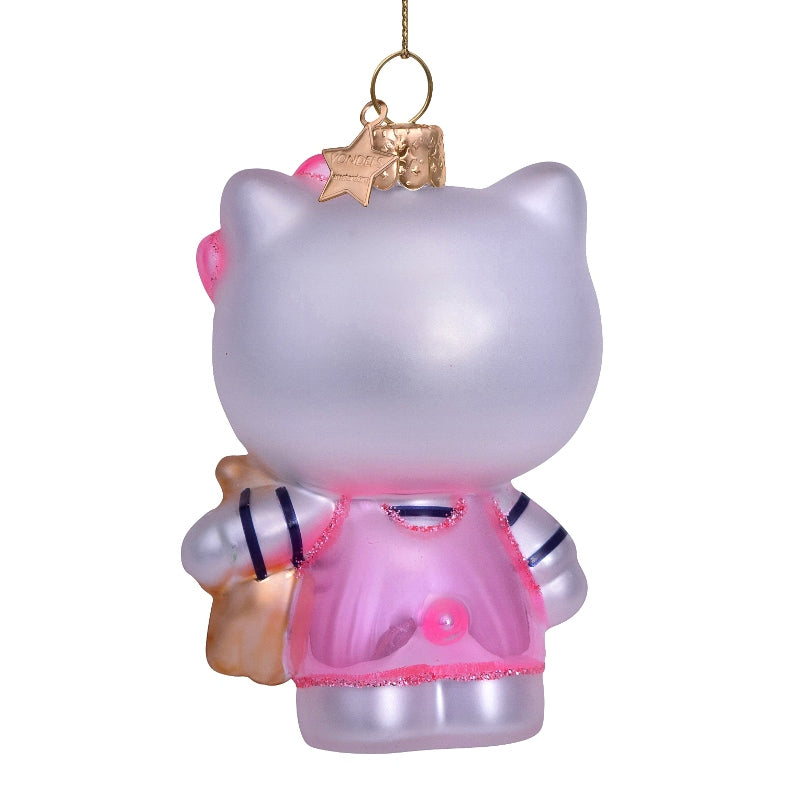 Kerst Ornament Hello Kitty Roze met Teddybeer - Vondels