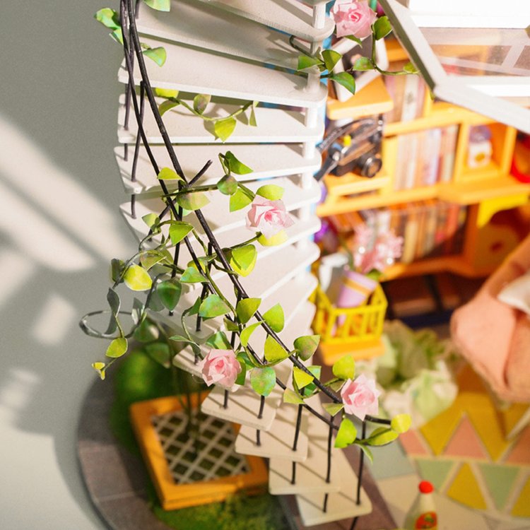 Robotime Miniatuur bouwpakket Dora's Loft met LED licht Knutselen Robotime Miniatuur bouwpakket Dora's Loft met LED licht Knutselen