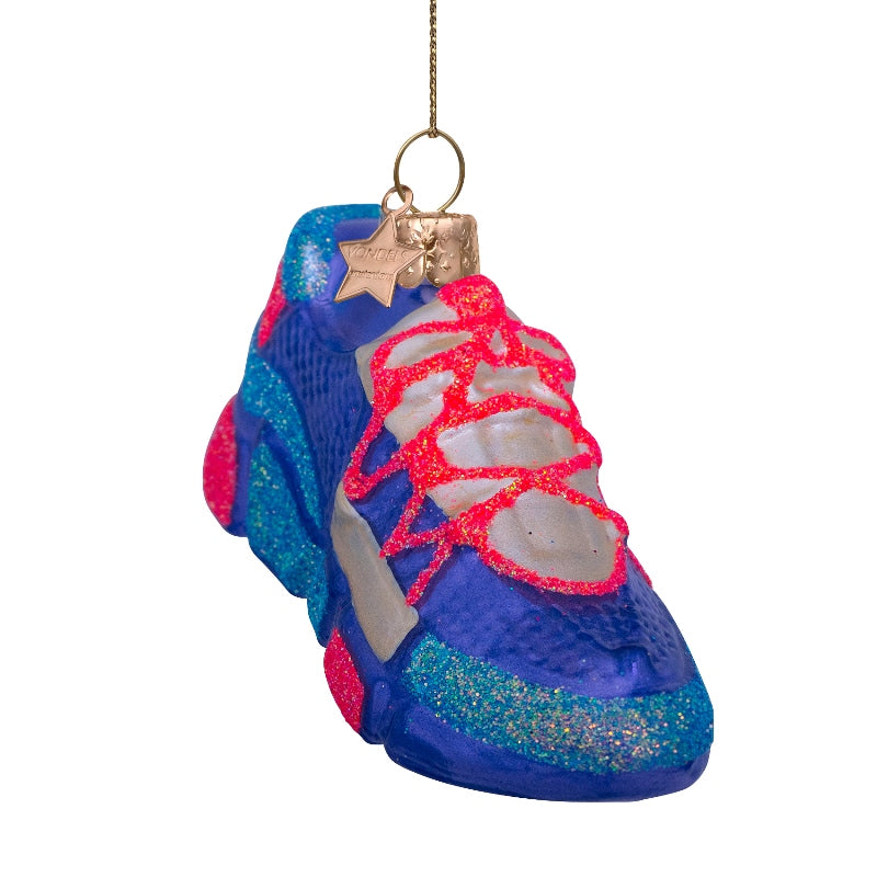 Christmas Ornament Sneaker Blue Pink - Vondels 