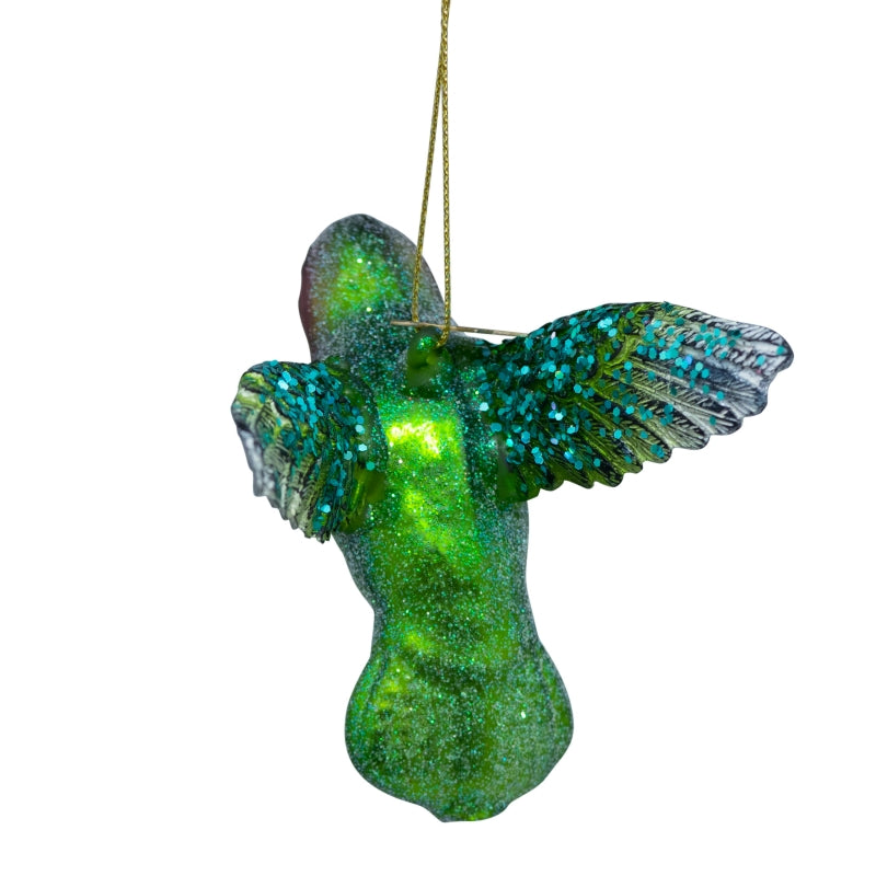 Christmas Ornament Hummingbird Green Purple - Vondels 
