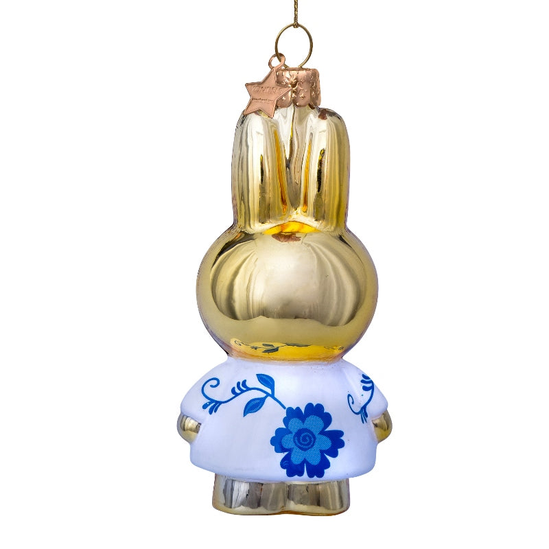 Christmas Ornament Miffy Delft Blue Gold - Vondels