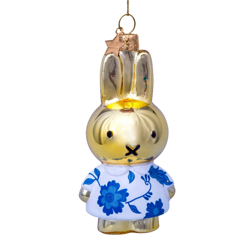 Weihnachtsschmuck Miffy Delft Blue Gold - Vondels