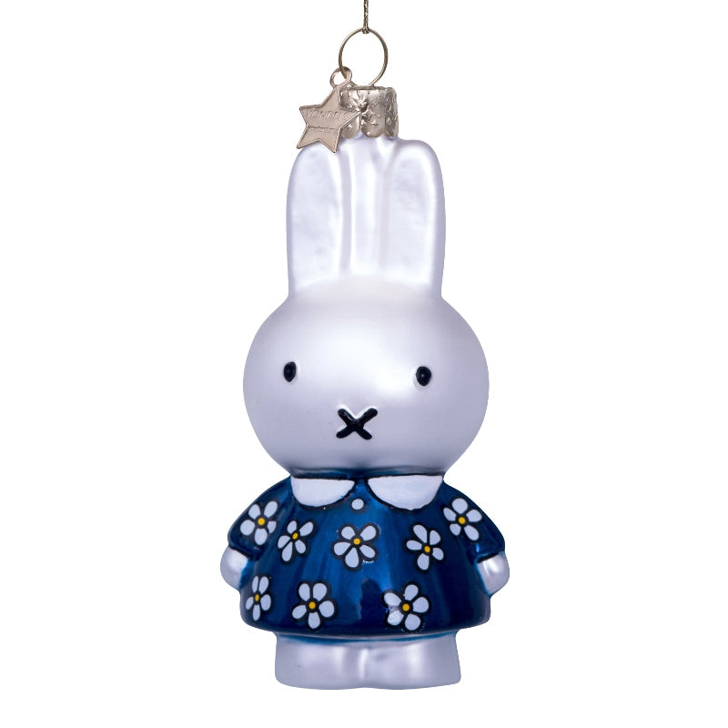 Christmas Ornament Miffy Blue Flower Dress - Vondels