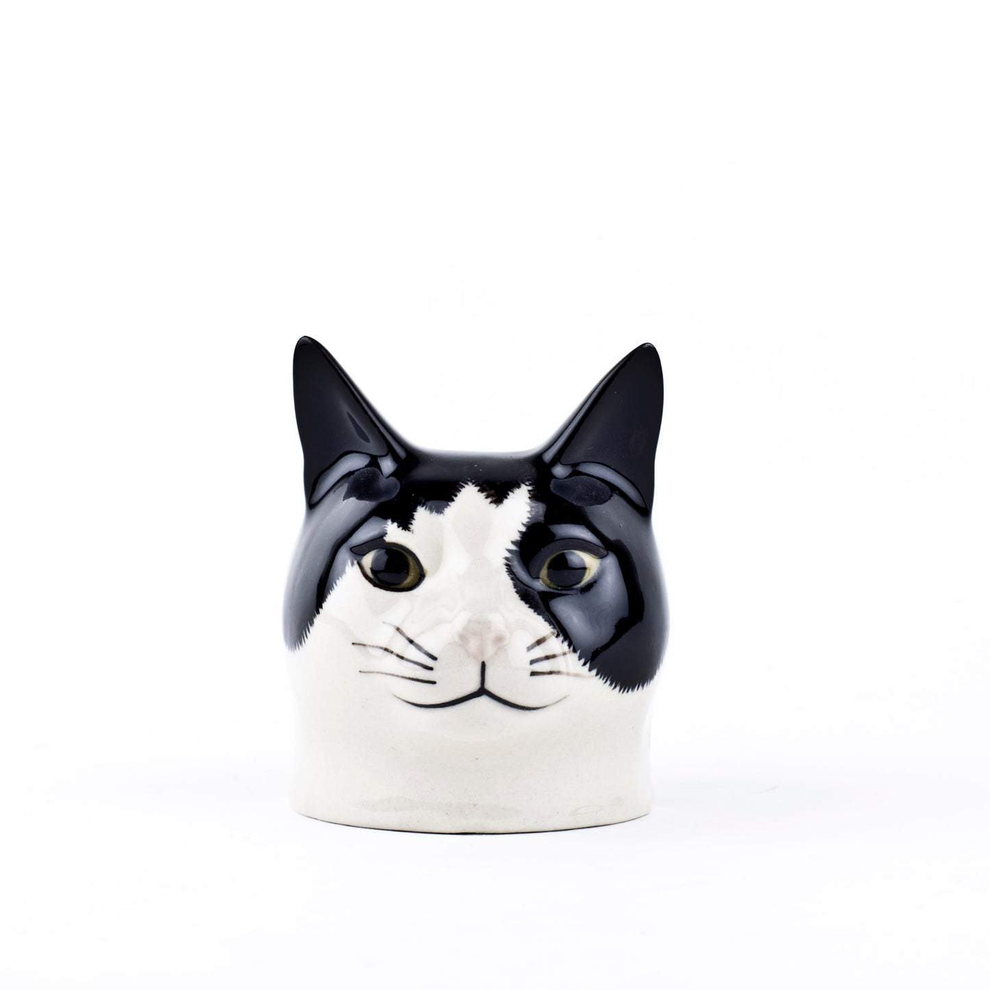 Egg Cup Cat Black/White - Quail