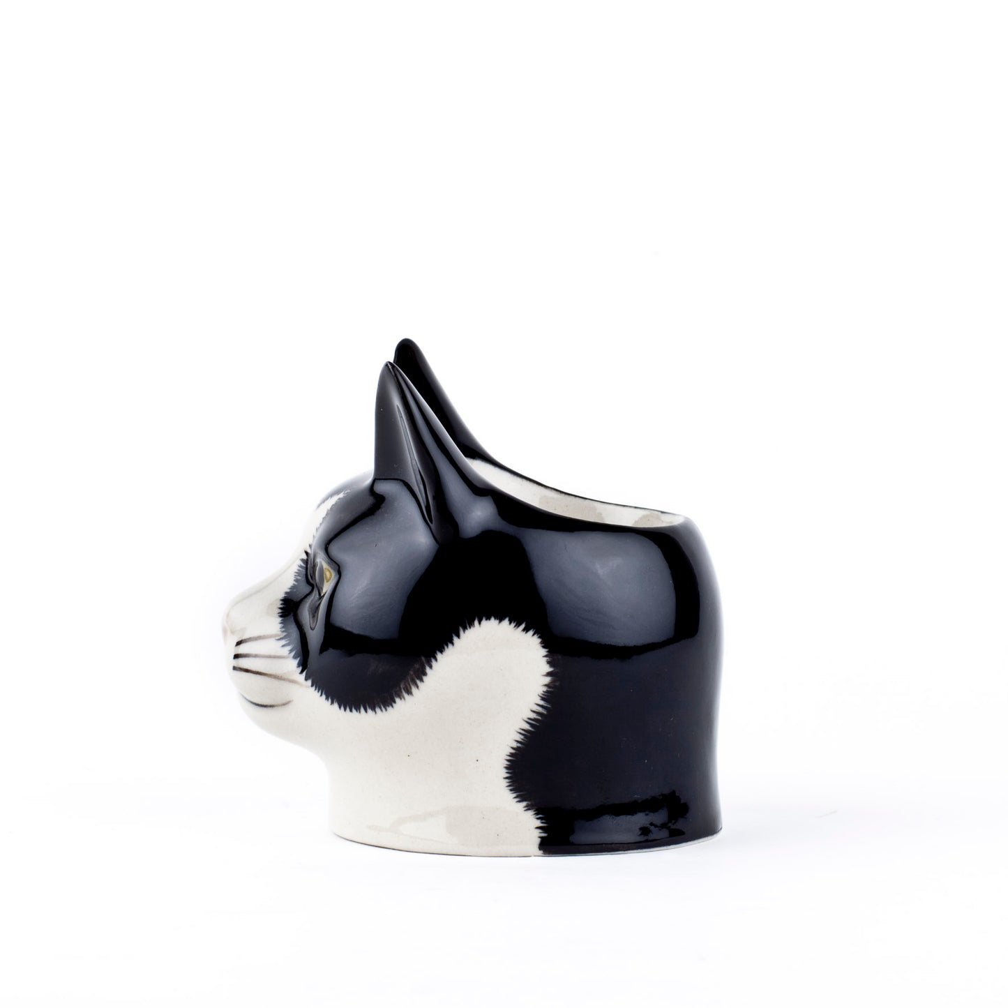 Egg Cup Cat Black/White - Quail