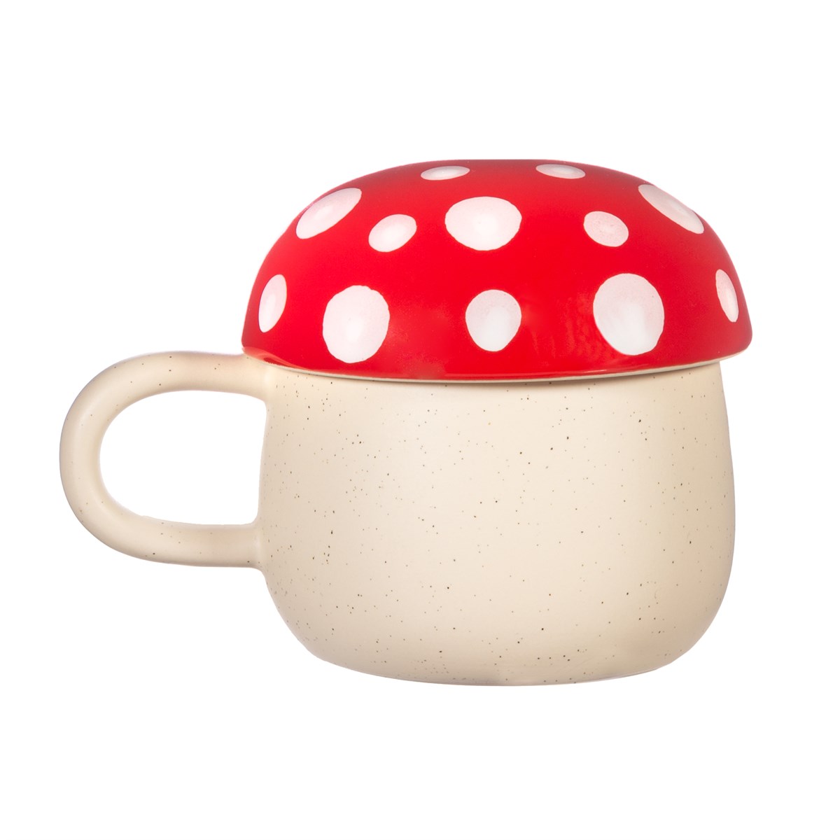 Mug Mushroom Red with Lid - Sass &amp; Belle