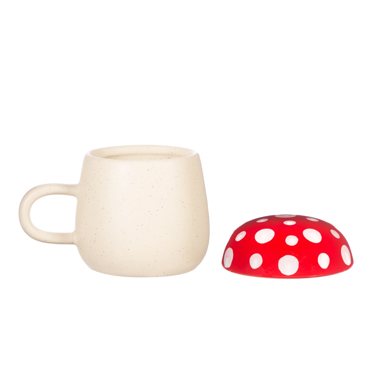 Mug Mushroom Red with Lid - Sass &amp; Belle