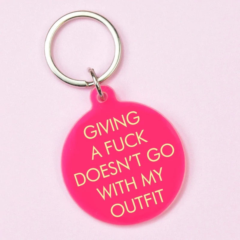 Keychain Giving A Fuck Doesn't Go With My Outfit - Flamingo Candles