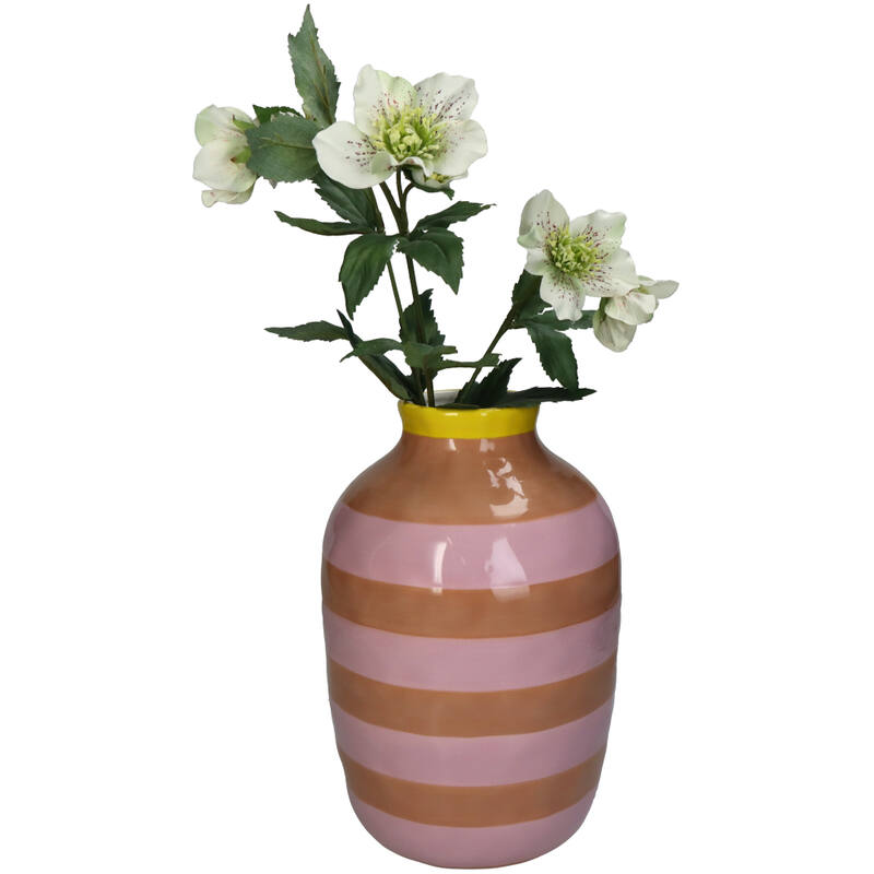 Vase Stripe Pink Yellow - Kersten 