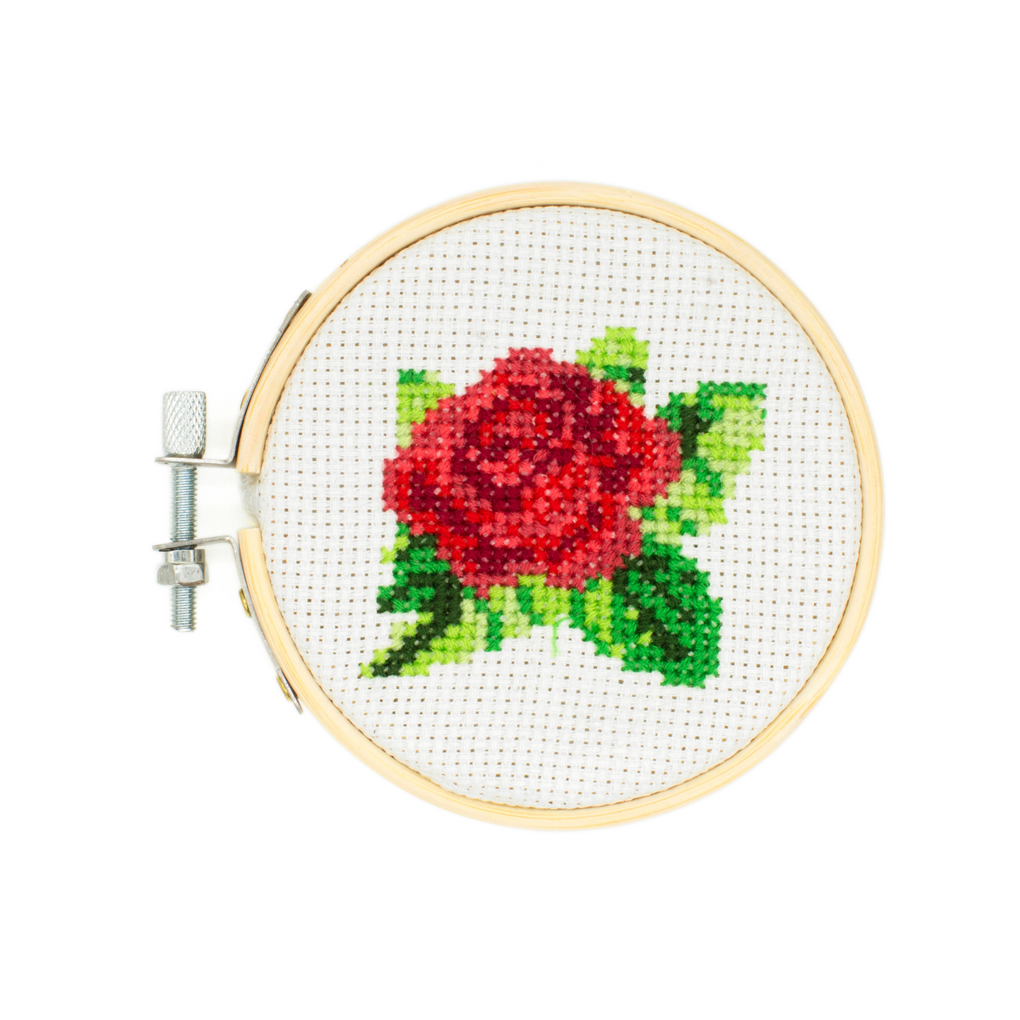 Mini Embroidery Kit Cross Stitch Flower - Kikkerland
