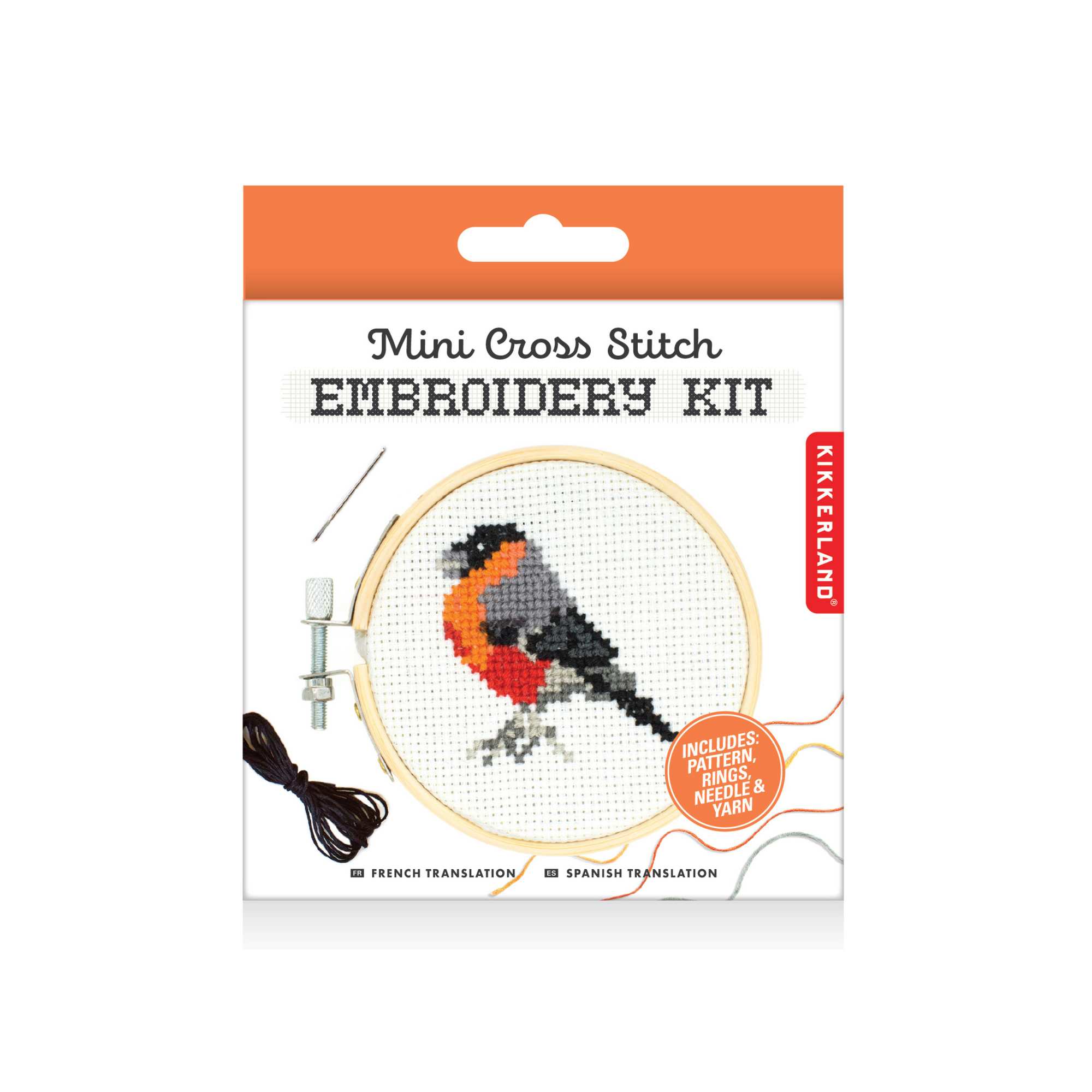 Mini Embroidery Kit Cross Stitch Bird - Kikkerland