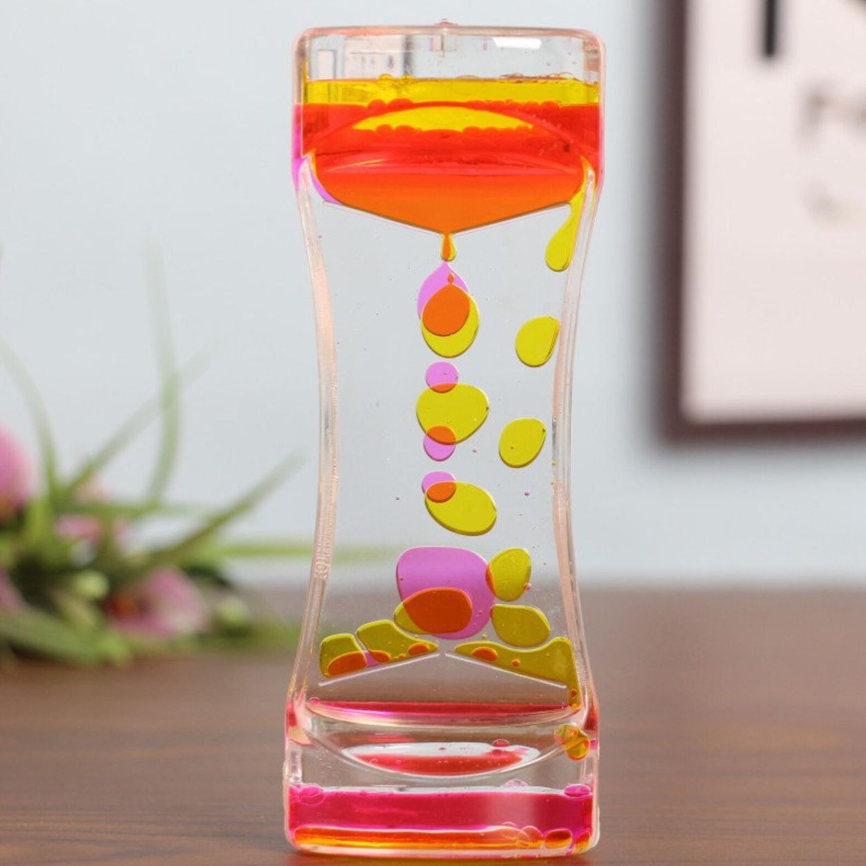 Hourglass Slimy Liquid Orange Pink - i-total