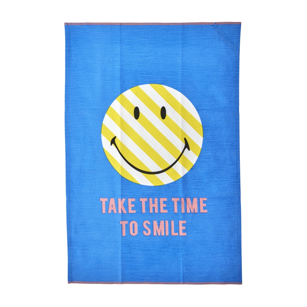Tea towel Smiley Blue - Rice