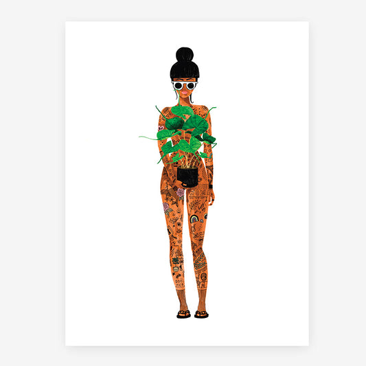 Print Naked Girl With A Plant Small - All The Ways To Say