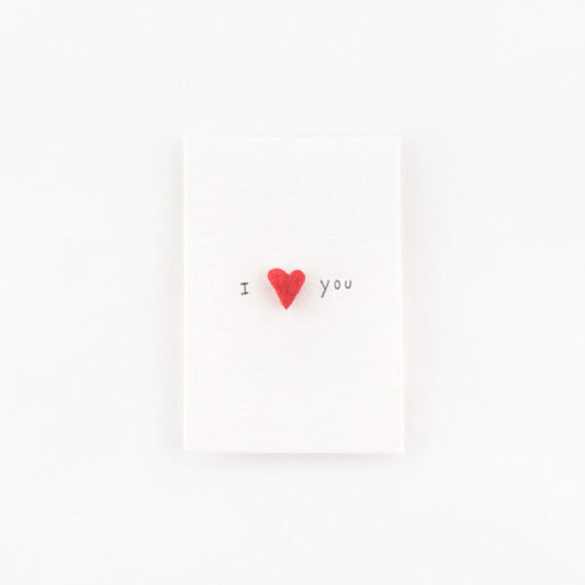 Card with Pin I Heart You - Studio Flash