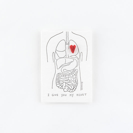 Card with Pin I Give You My Heart - Studio Flash