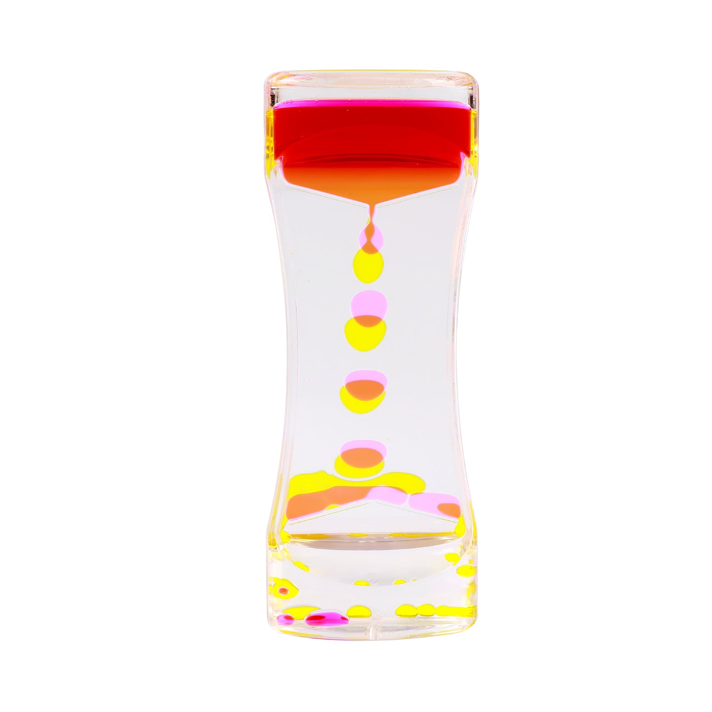 Zandloper Slimy Liquid Oranje Roze - i-total