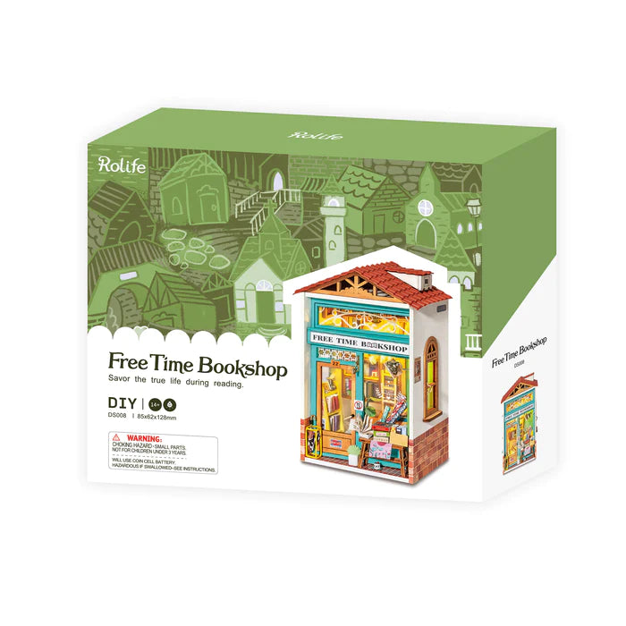 DIY Miniature House Sweet Free Time Bookshop - Robotime