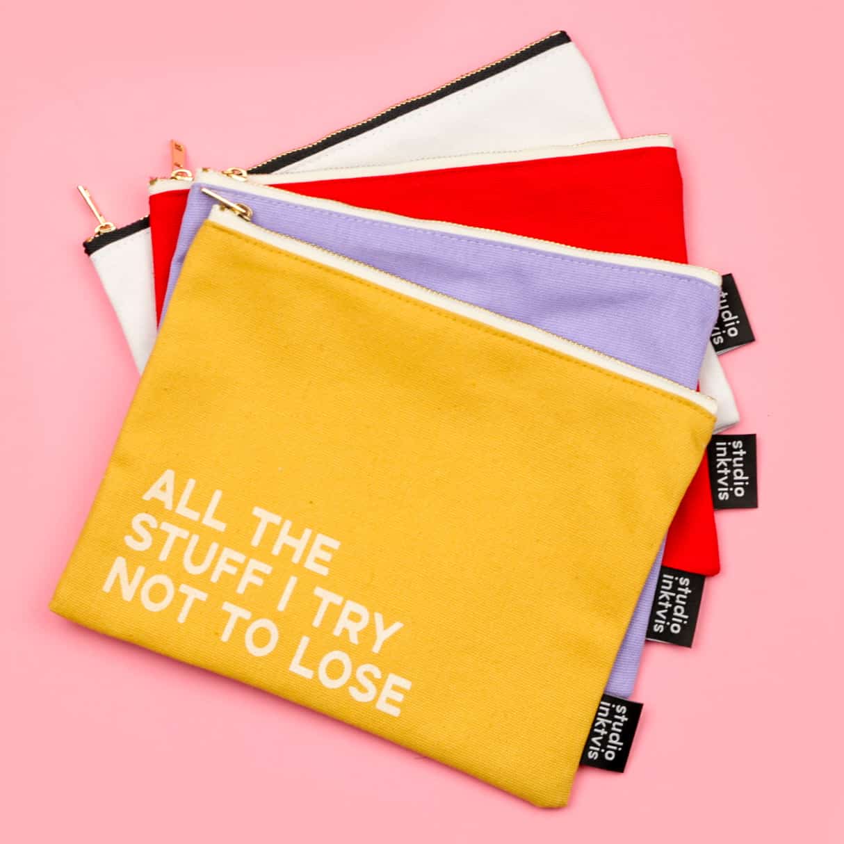 Pencil Case All The Stuff Yellow - Studio Squid
