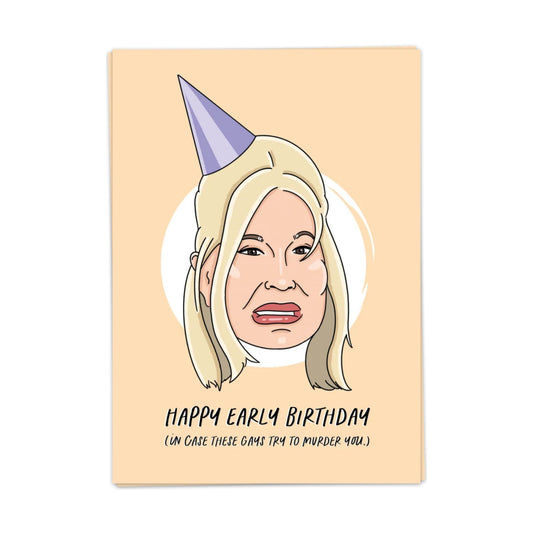Kaart Happy Early Birthday - Kaart Blanche