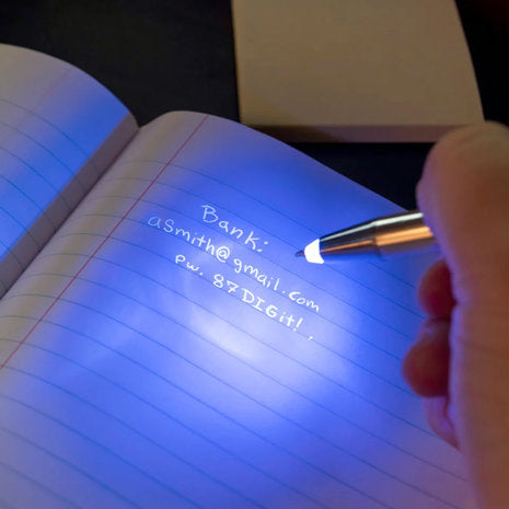 Stift mit unsichtbarer Tinte und UV-Licht – Kikkerland