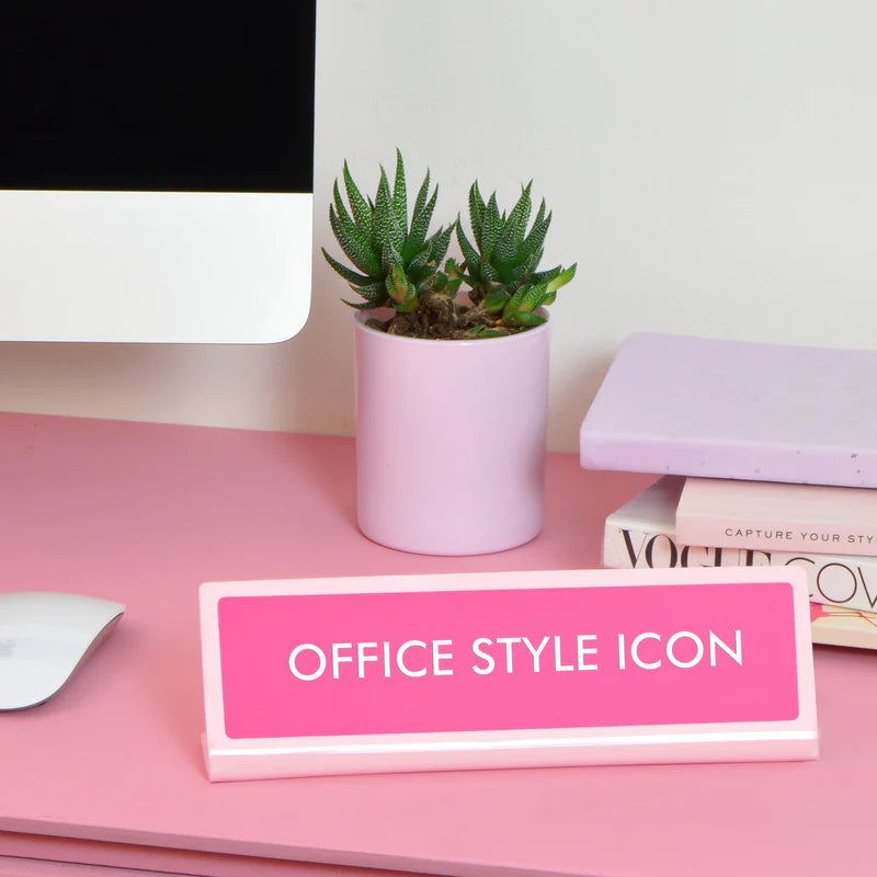 Nameplate Office Style Icon - Flamingo Candles